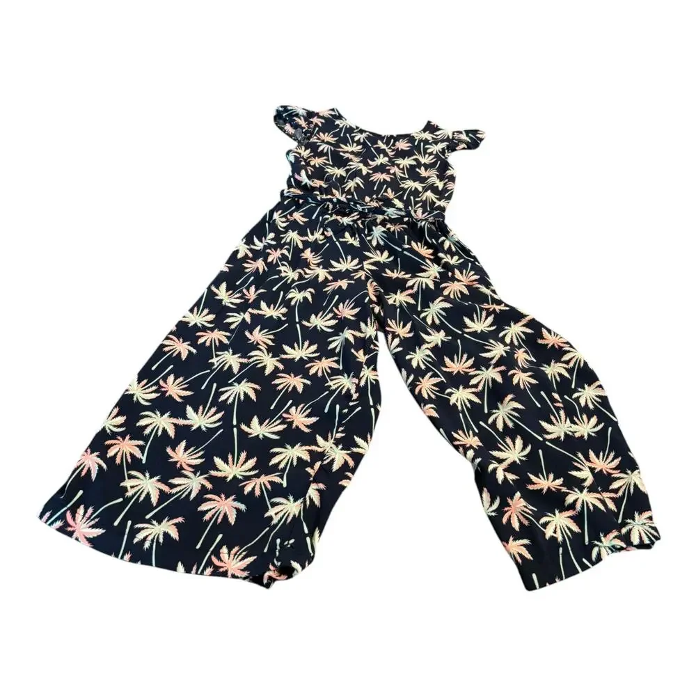 Y.F.K. Girls Tropical Print Blue Romper Size 12-14 Years